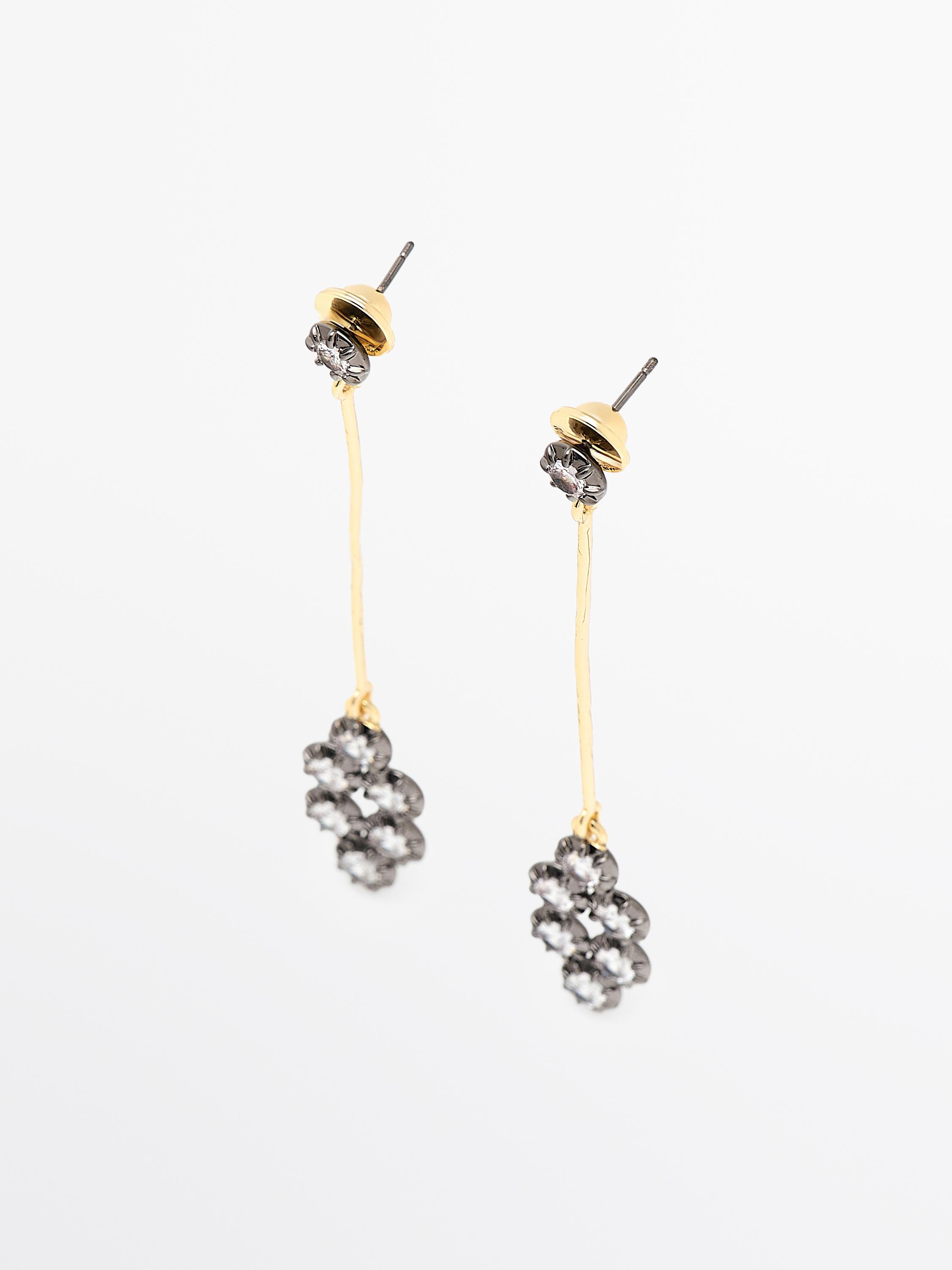 Boucles d’oreilles antiques à brillants
